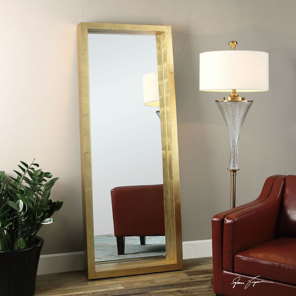 Edmonton Gold Leaner Mirror, image 1