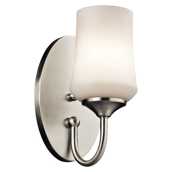 Aubrey Brushed Nickel One-Light Wall Sconce, image 1
