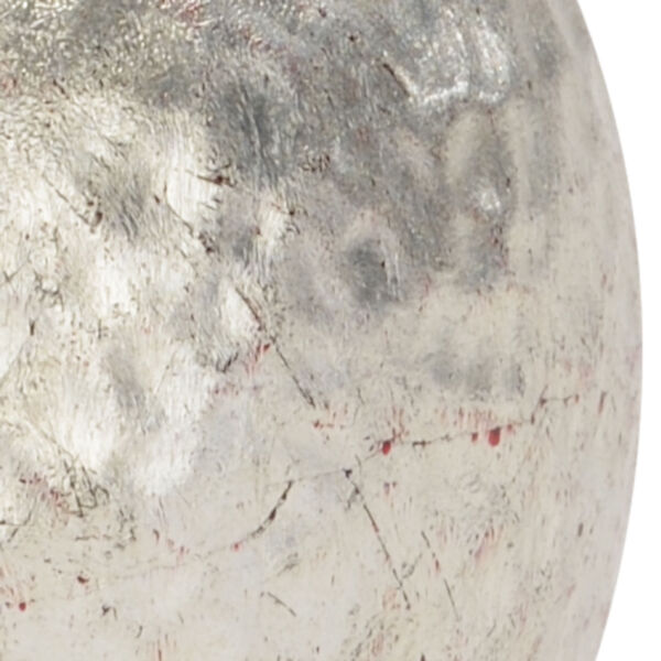 Silver Four-Inch Hammered Ball, image 2