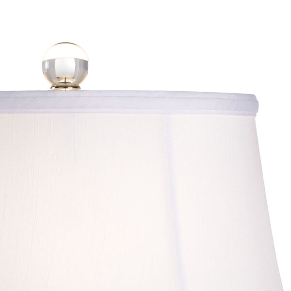 Clear and Polished Nickel One-Light Crystak Table Lamp, image 3
