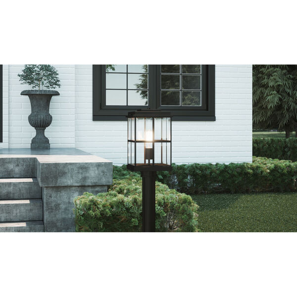 Mulligan Matte Black Eight-Inch One-Light Outdoor Post, image 3