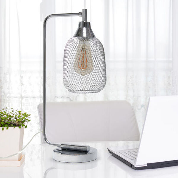 Wired Chrome One-Light Desk Lamp, image 4