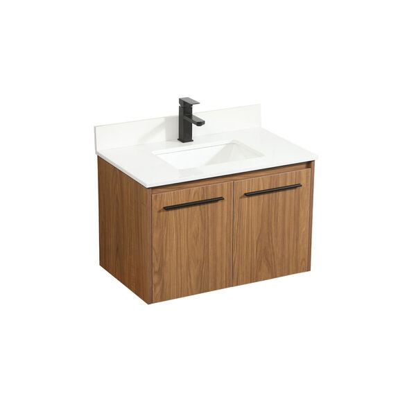 Penn Walnut Brown 30-Inch Single Bathroom Vanity, image 1