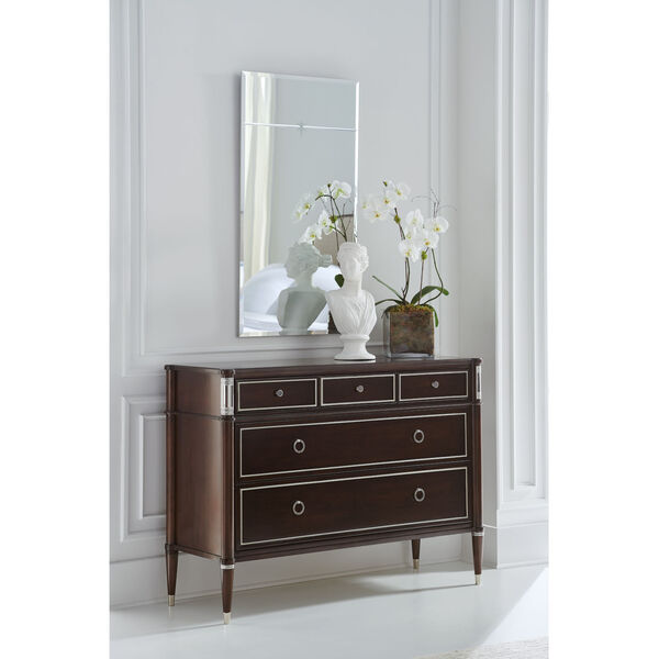 Caracole Classic Mocha Walnut and Soft Silver Paint Suite Mate Dressers, image 4