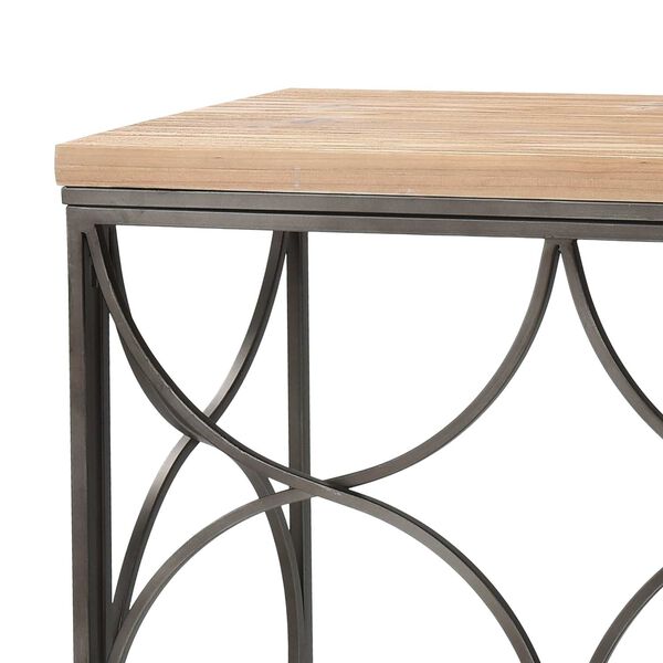 Billings Natural Wood with Aged Pewter Console Table, image 2