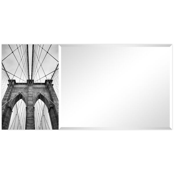Brooklyn Bridge Gray 24 x 48-Inch Rectangular Beveled Wall Mirror, image 5