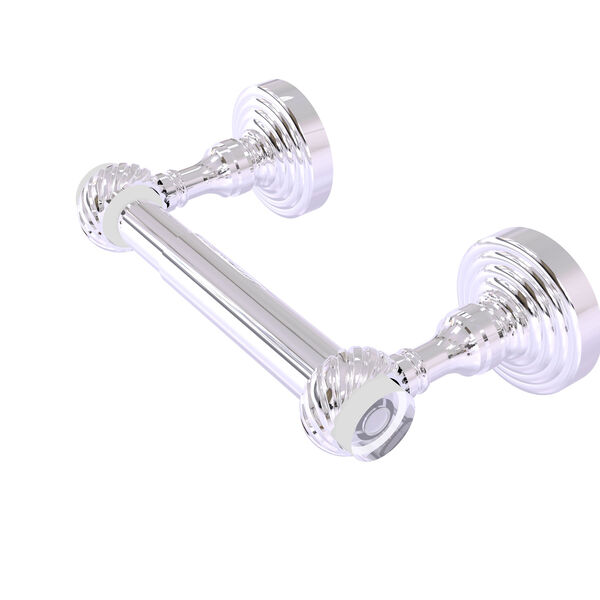 Pacific Grove Polished Chrome Two-Inch Two Post Toilet Paper Holder with Twisted Accents, image 1
