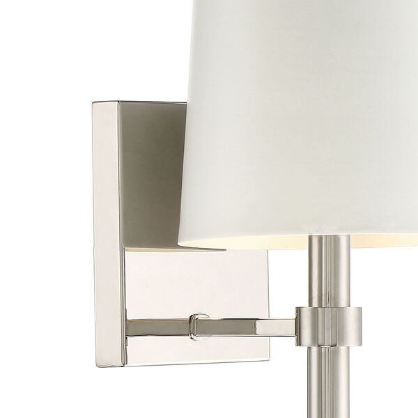 Bromley Polished Nickel One-Light Wall Sconce, image 4