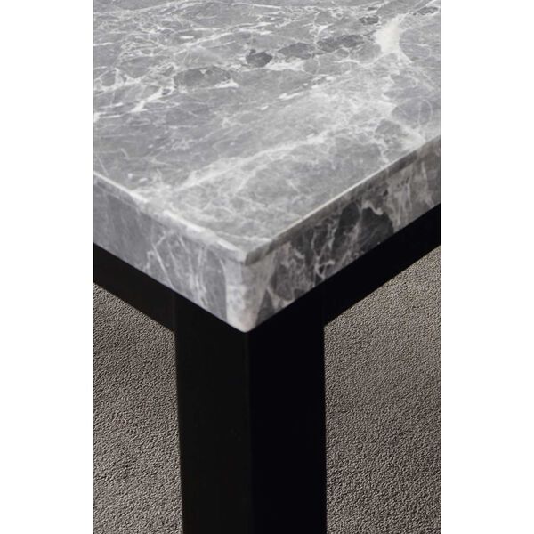 Napoli Black and Gray Marble Top Dining Table, image 5