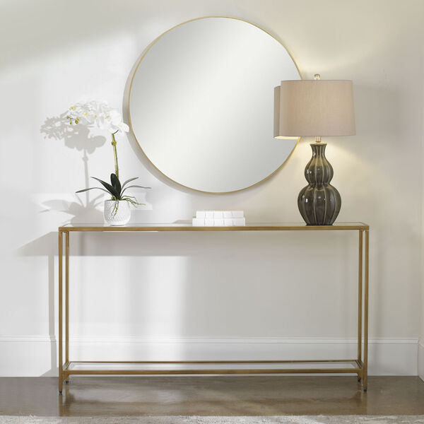 Linden Warm Gold Console Table, image 3