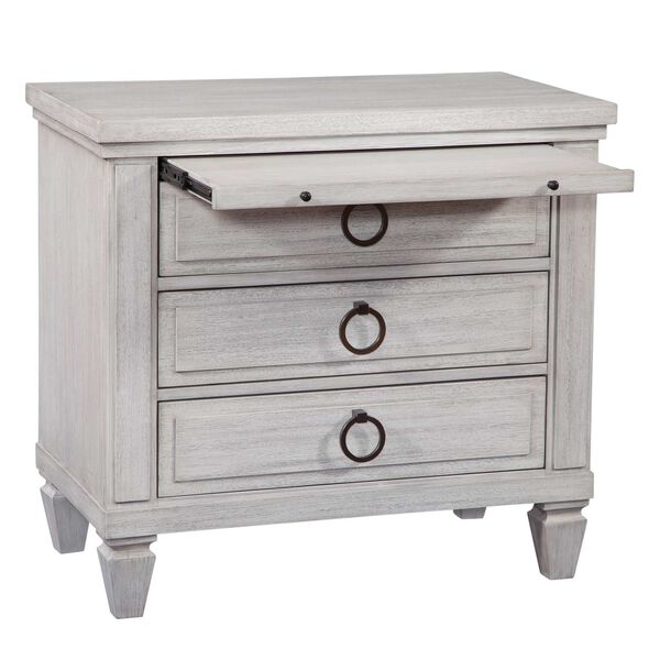 Salter Path Oyster White Wire Brushed Three Drawer Nightstand, image 3