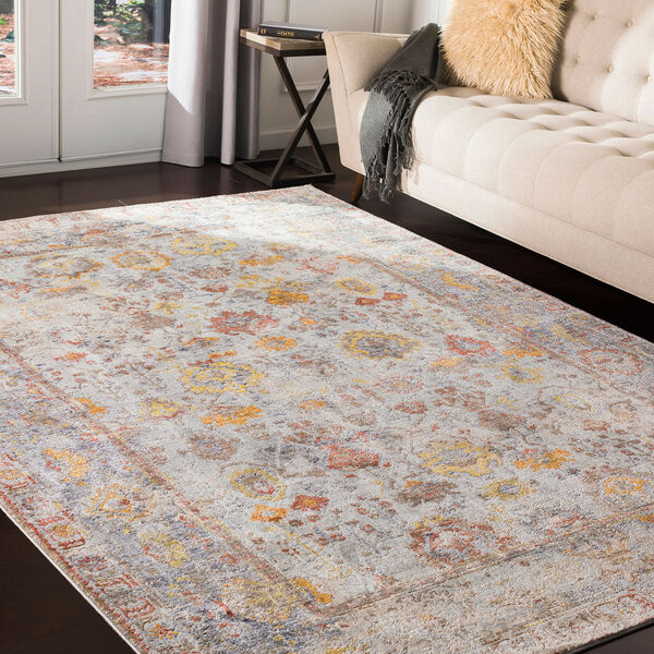 Liverpool Grey and Beige Rectangular: 2 Ft. 7 In. x 5 Ft. Rug, image 2