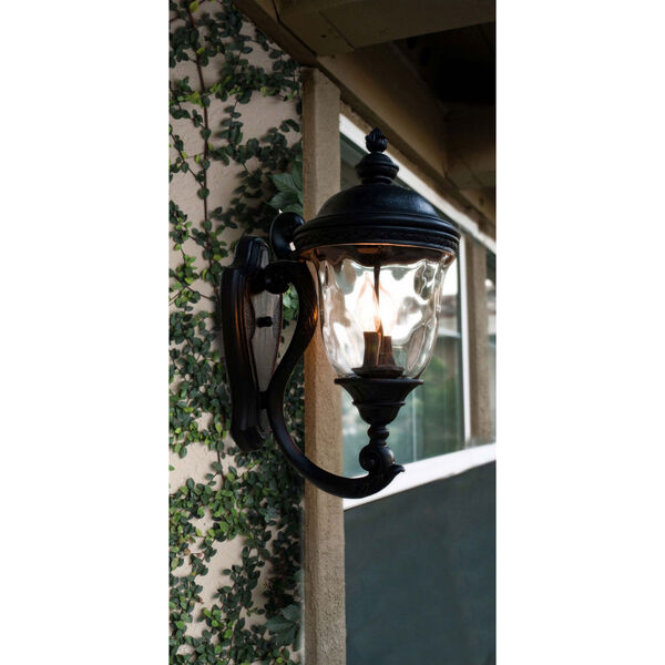 Carriage House Oriental Bronze Two-Light Outdoor Wall Mount with Water Glass, image 2