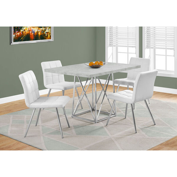 Gray 36-Inch Dining Table with Rectangular Top, image 2