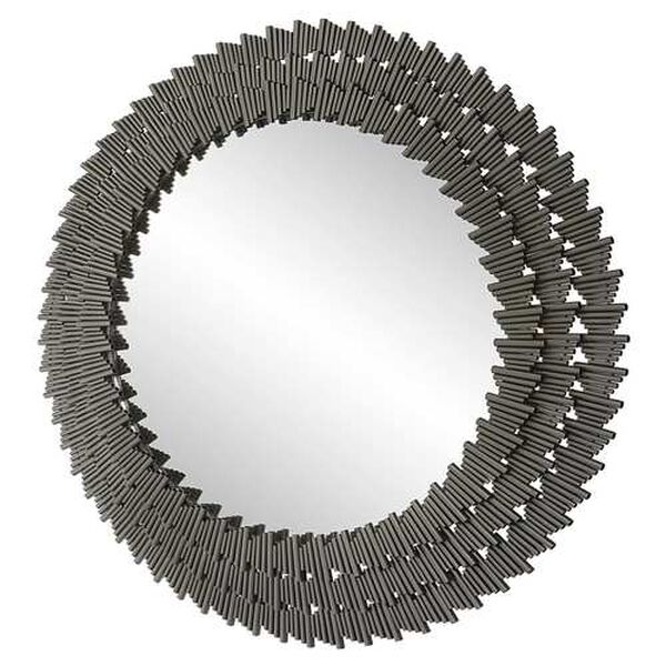 Illusion Burnished Steel Silver 45 x 45-Inch Round Wall Mirror, image 5