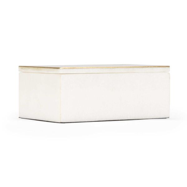 Genesis Natural White and Antique Gold Marble Box, image 3
