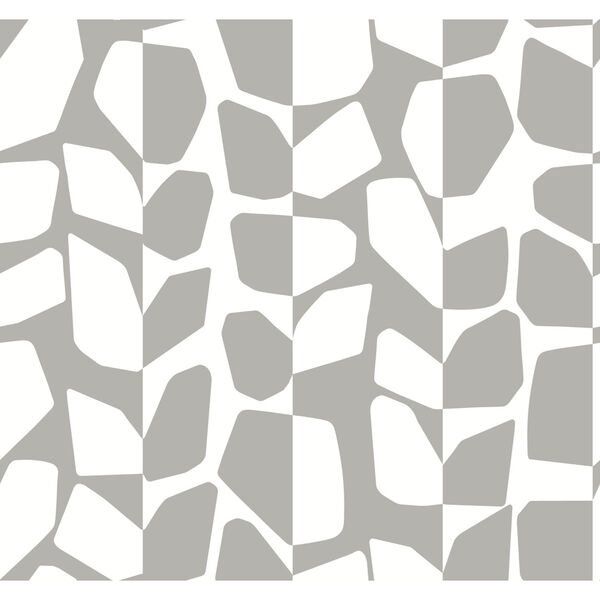 Metallic Silver 27 In. x 27 Ft. Primitive Vines Wallpaper, image 2