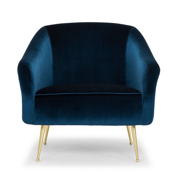 Lucie Midnight Blue and Gold Occasional Chair, image 2