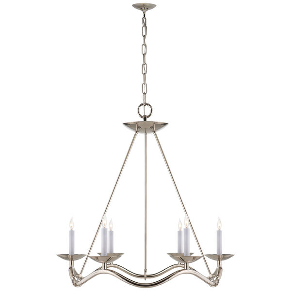 Choros Chandelier in Polished Nickel by Barry Goralnick, image 1