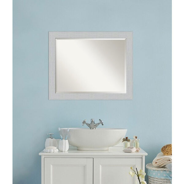 Shiplap White 32-Inch Bathroom Wall Mirror, image 4