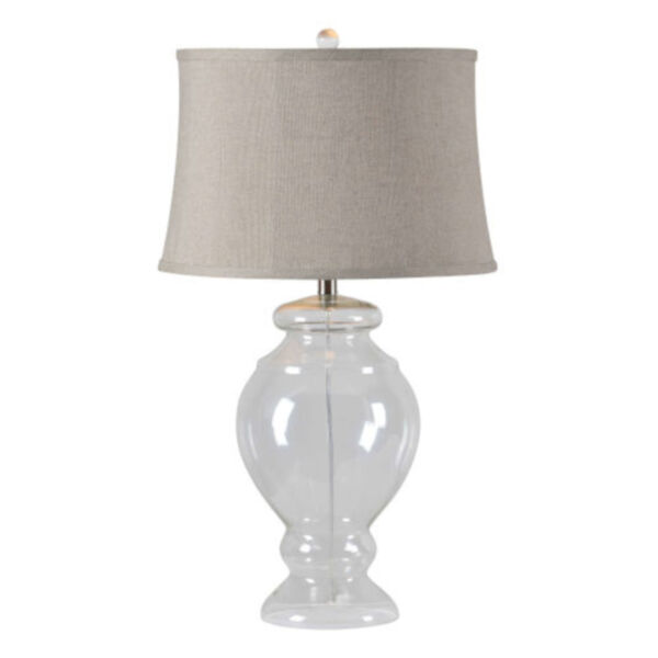 Hazel Clear Glass One-Light Table Lamp Set of Two, image 1