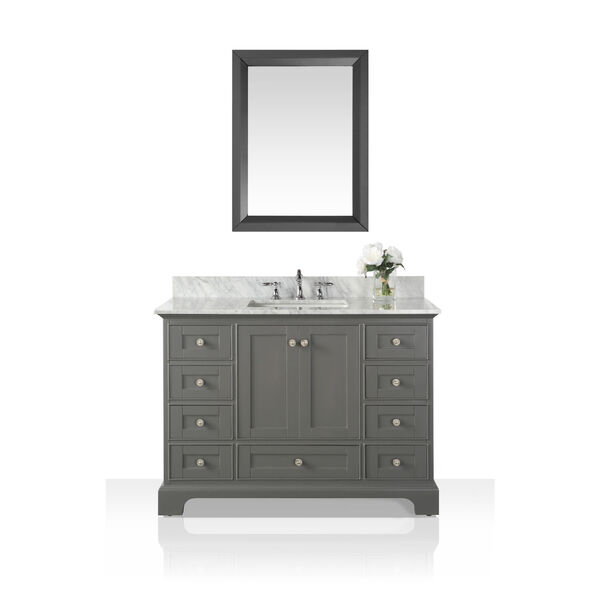 Audrey Sapphire Gray 48-Inch Vanity Console with Mirror, image 1