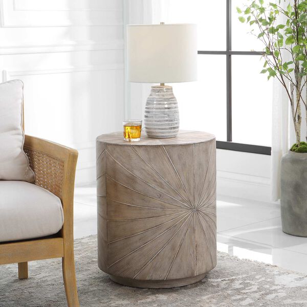 Starshine Warm Gray Wooden Side Table, image 3