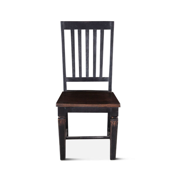 Aureille Dark Walnut And Black Rub Dining Chair, Set Of 2, image 1