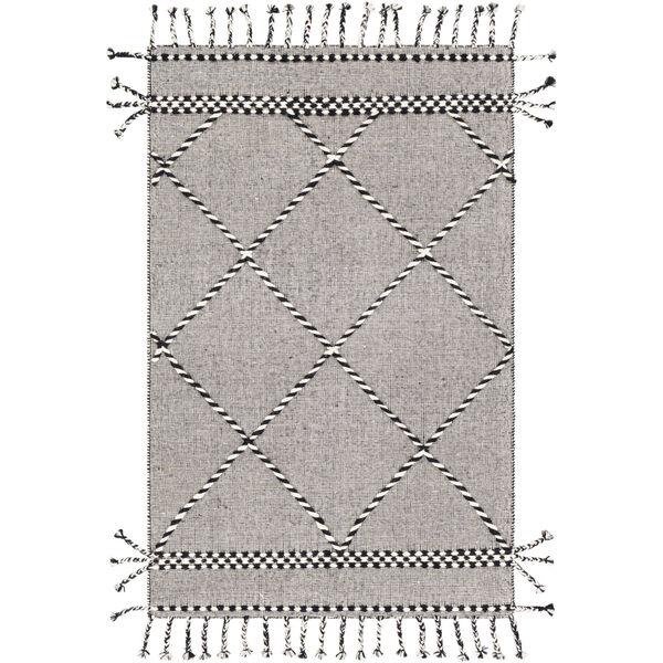 Apache Black and Cream Runner 2 Ft. 6 In. x 8 Ft. Rug, image 1