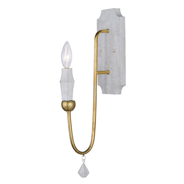 Claymore Claystone and Gold Leaf One-Light Wall Sconce, image 1