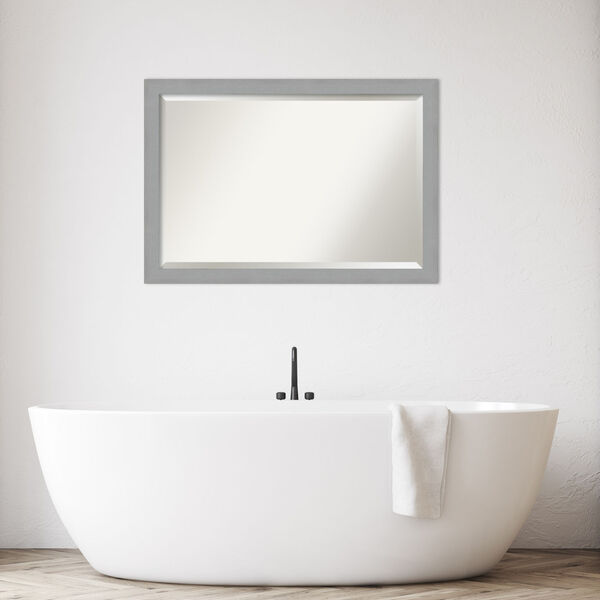Brushed Nickel 40W X 28H-Inch Bathroom Vanity Wall Mirror, image 3