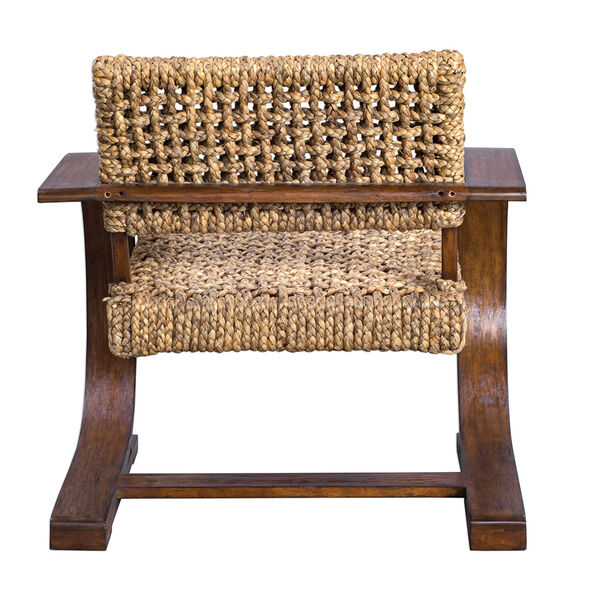 Rehema Natural Woven and Pecan Accent Chair, image 4
