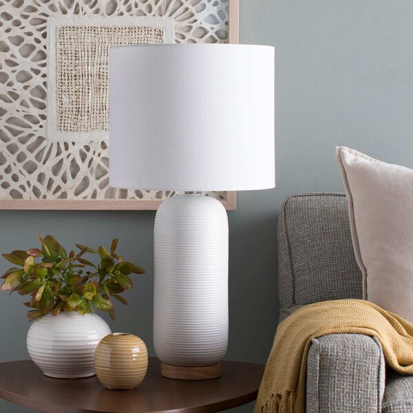 Everly White One-Light Table Lamp, image 2