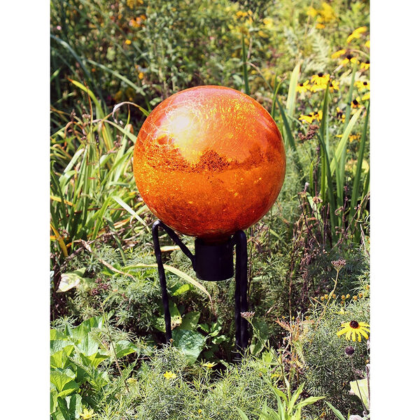 Mandarin Crackle 12-Inch Gazing Globe, image 6