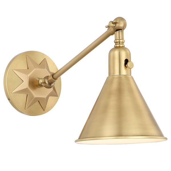 Morgan One-Light Aged Brass Wall Sconce, image 1