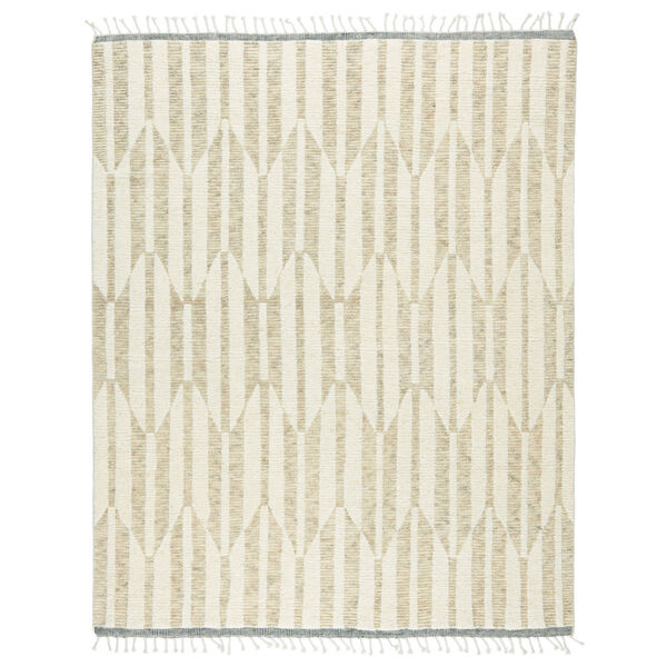 Quest Geometric Tribal Beige and Ivory Rectangular: 6 Ft. X 9 Ft., image 1