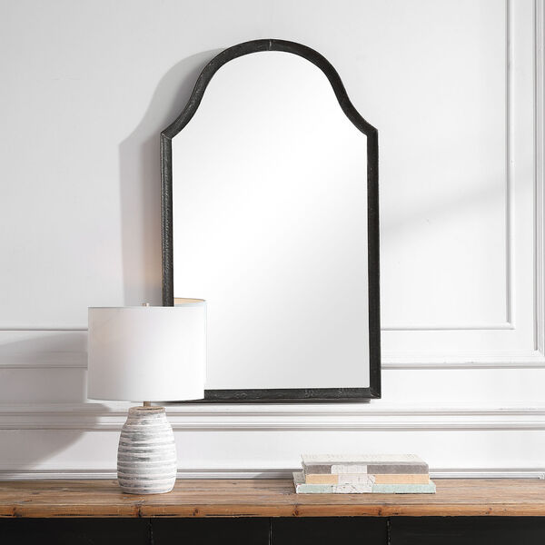 Aster Black and Silver Arch Wall Mirror, image 4