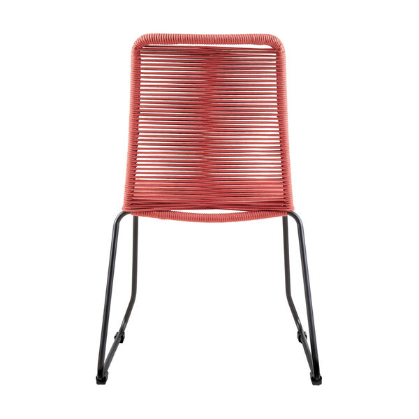 Shasta Black Red Outdoor Dining Chair, Set of Two, image 4