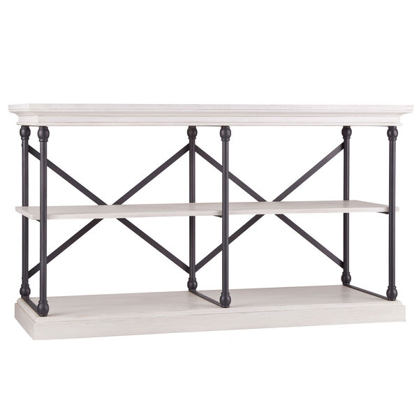 Lubeck Vintage White TV Stand Console, image 4