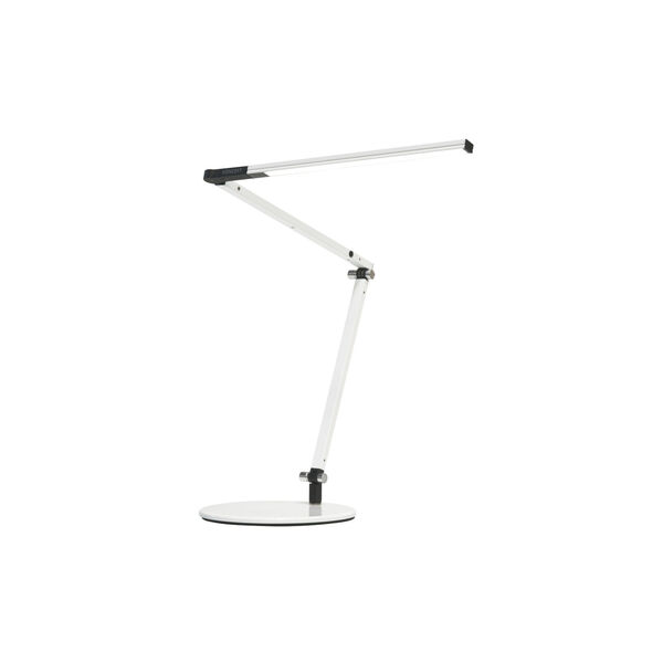 Z-Bar White LED Desk Lamp with Two-Piece Desk Clamp, image 1
