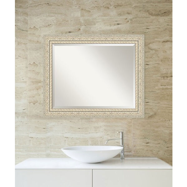 Fair Baroque Cream 34-Inch Bathroom Wall Mirror, image 4