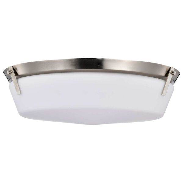 Rowen Brushed Nickel Four-Light Flush Mount with Etched White Glass, image 5