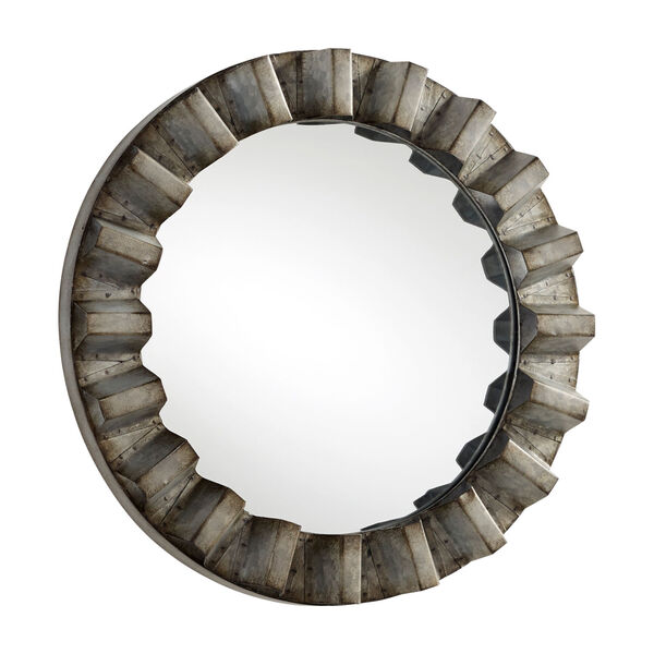 Galvanized 16-Inch Argos Mirror, image 1