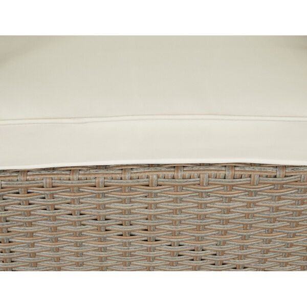Tiki Natural and White Outdoor Love Seat, image 2