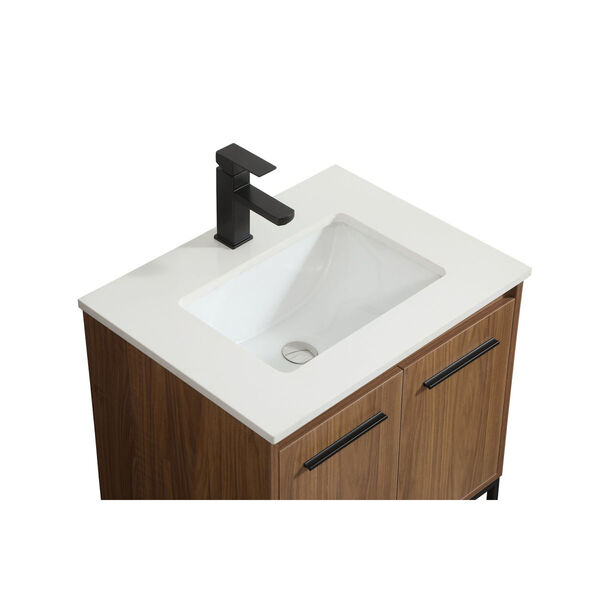 Sloane Walnut Brown 24-Inch Single Bathroom Vanity, image 3