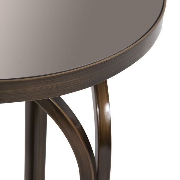 Palladio Brushed Brass Tea Tint Side Table, image 4