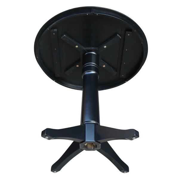 Black Round Top Pedestal Counter Height Table, image 3