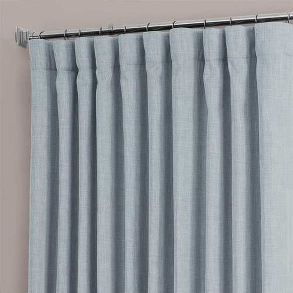 Heather Grey Faux Linen Extra Wide Blackout Single Panel Curtain 100 x 120, image 3