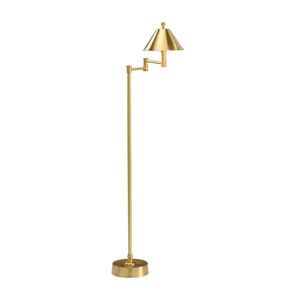 Antique Brass One-Light Floor Lamp, image 1