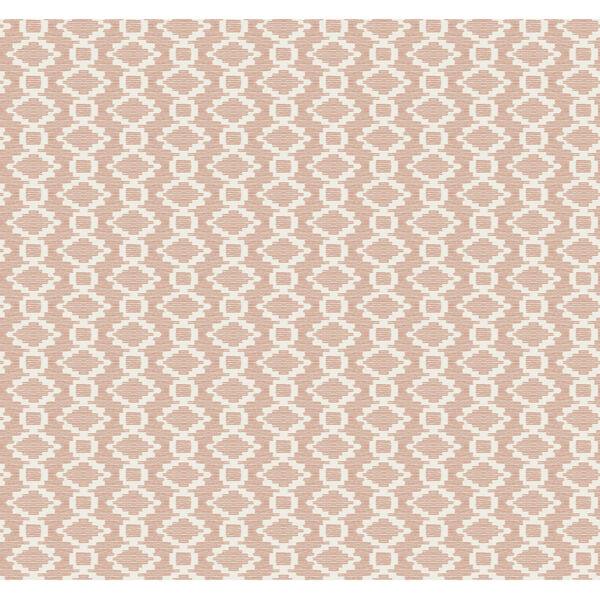 Handpainted  Coral Canyon Weave Wallpaper, image 2